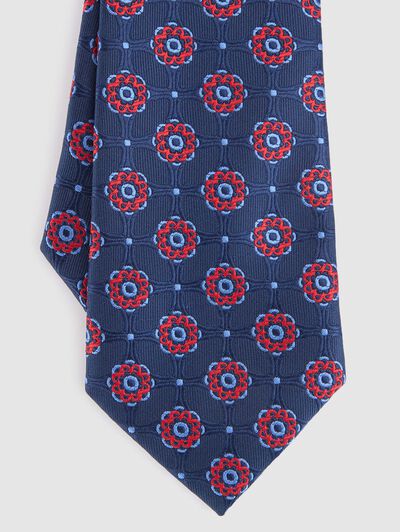 CORBATA JACQUARD MF AZUL MARINO