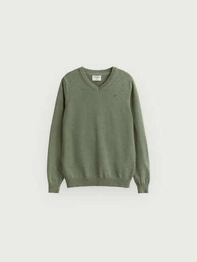 JERSEY V-NECK KIDS VERDE