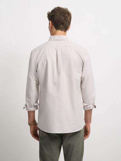 CAMISA OXFORD POCKET BEIGE