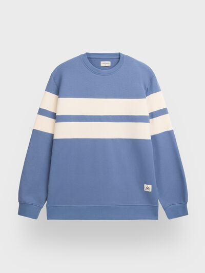 SUDADERA STRIPES AZUL