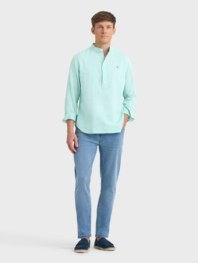 POLERA LINO MAO VERDE