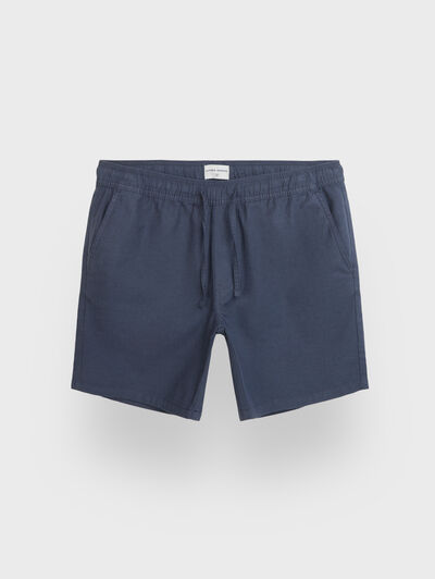 BERMUDA LINO AZUL MARINO
