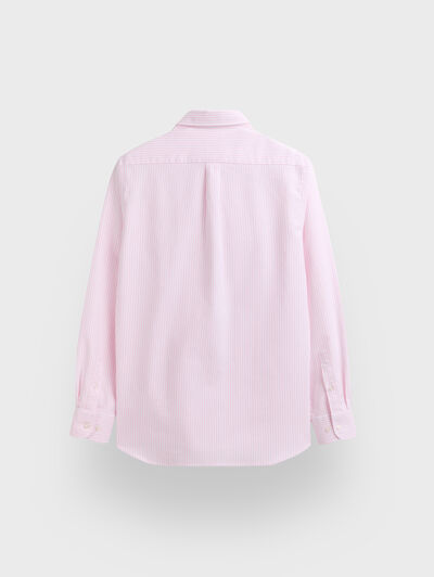 CAMISA OXFORD RAYAS ROSA