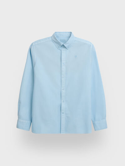 CAMISA OXFORD DYE CELESTE
