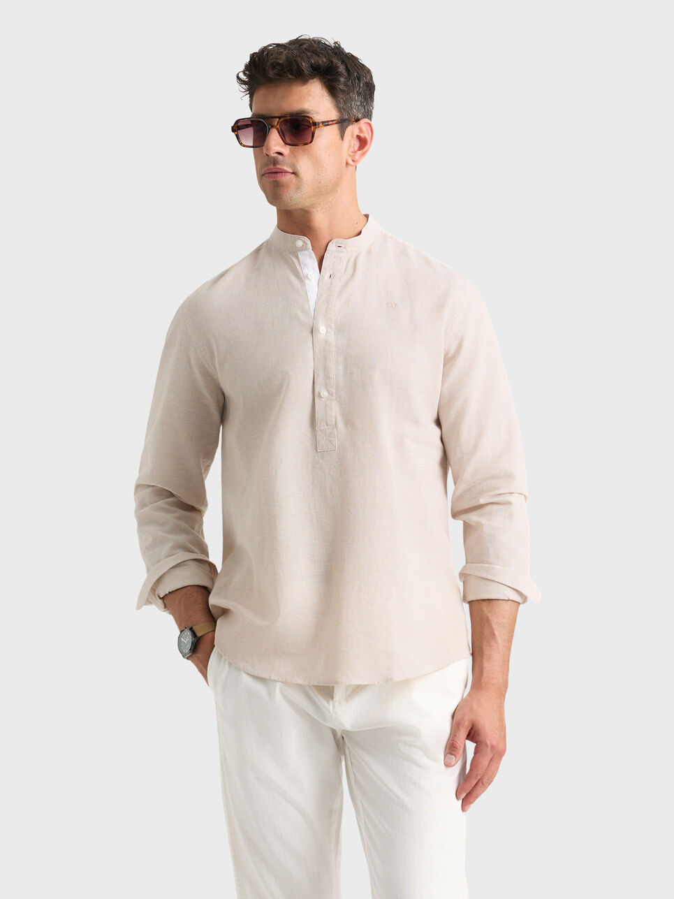 POLERA LINO MAO CONTRASTE