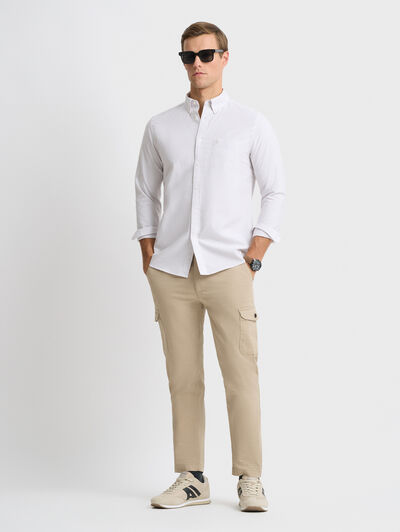 CAMISA OXFORD STRIPES BEIGE