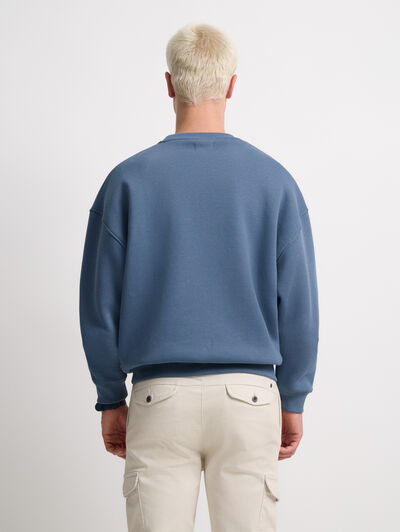 SUDADERA BASICA OVERSIZE AZUL