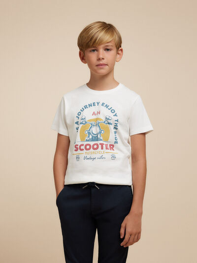 CAMISETA SCOOTER KIDS BLANCO