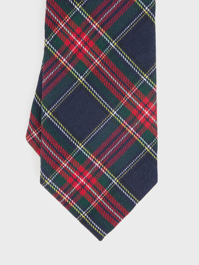 CORBATA TARTAN AZUL MARINO