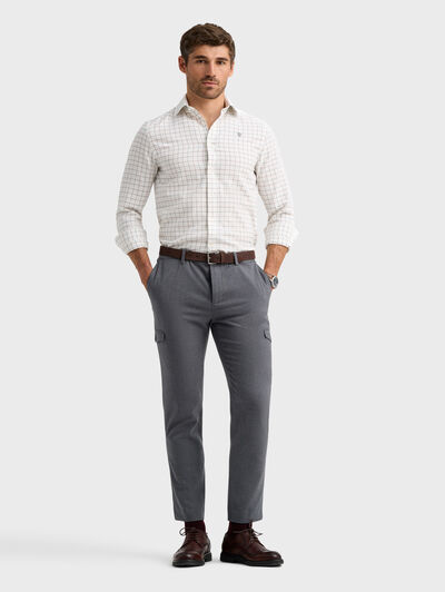 PANTALON CARGO FRANELA GRIS