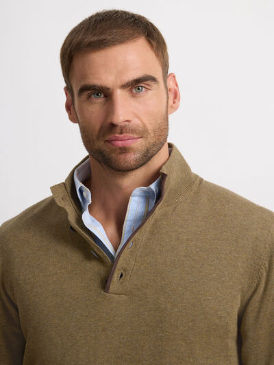 JERSEY BUTTON COLLAR CAMEL