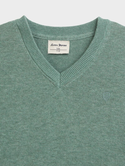 JERSEY V-NECK KIDS VERDE
