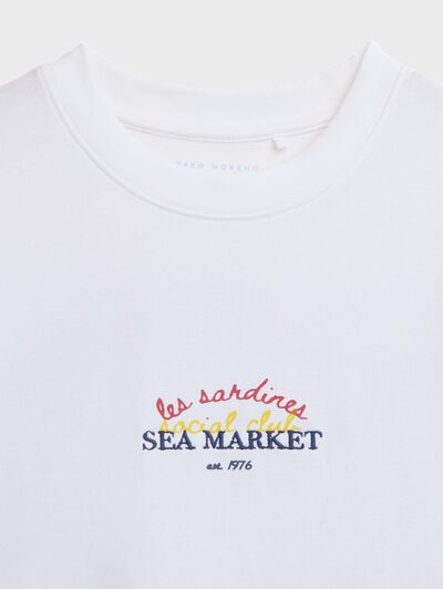 CAMISETA SARDINES BLANCO
