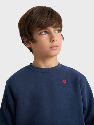 SUDADERA BASIC KIDS AZUL MARINO