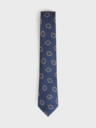 CORBATA JAQUARD MF AZUL MARINO