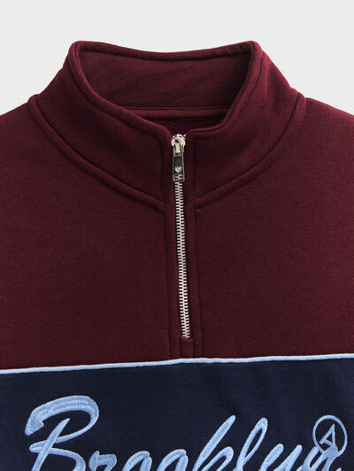 SUDADERA CONTRAST BURDEOS