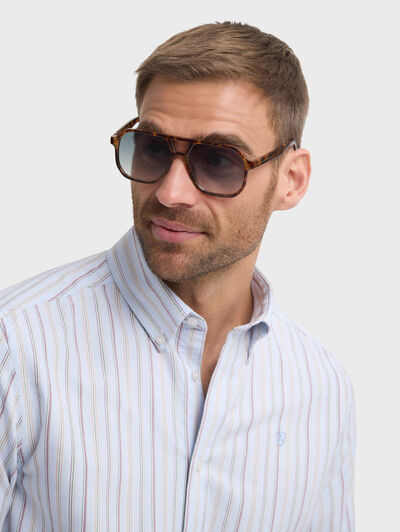 CAMISA OXFORD DEEP CELESTE