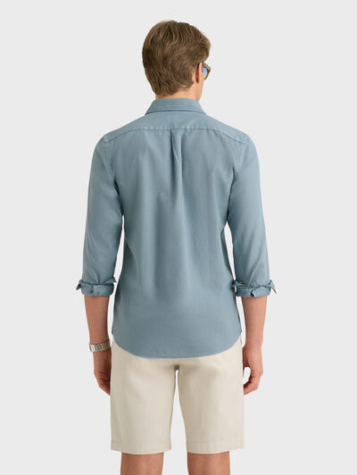 CAMISA PANAMA BOLSILLOS AZUL