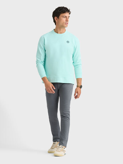 SUDADERA LOGO VERDE AGUA