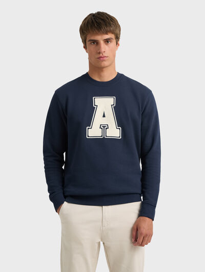 SUDADERA COLLEGE AZUL MARINO