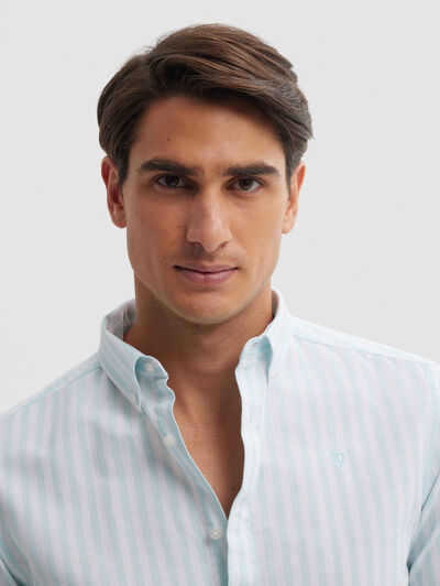 CAMISA OXFORD SUNSET VERDE AGUA