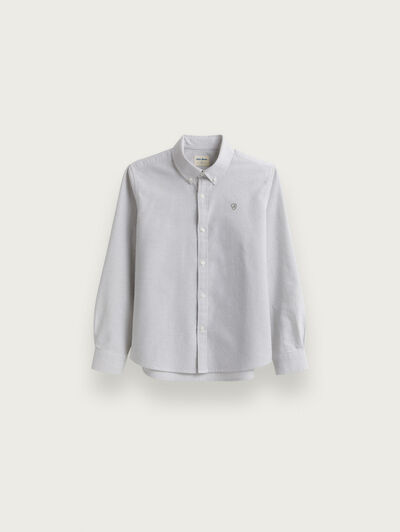 CAMISA OXFORD MIL RAYAS KIDS VERDE