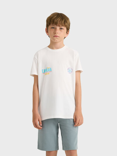 CAMISETA CAMERA KIDS BLANCO
