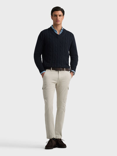 JERSEY CASINO AZUL MARINO