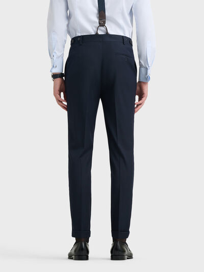 PANTALON TWILL CRUZADO AZUL MARINO