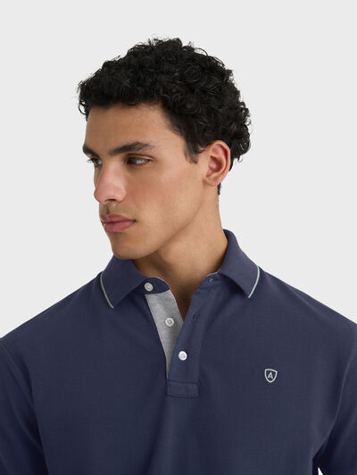 POLO CONTRAST AZUL MARINO