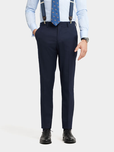 PANTALON TWILL CRUZADO AZUL MARINO