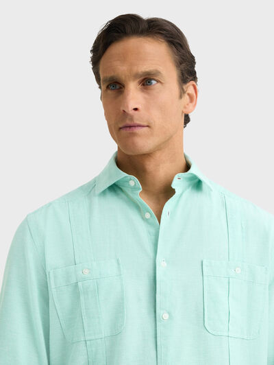 CUBANA LINO CHAMBRAY VERDE