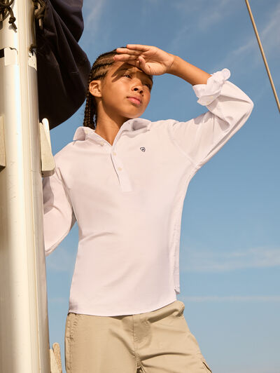 POLERA OXFORD KIDS BLANCO