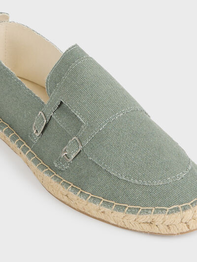 ESPADRILLES HEBILLAS CANVAS VERDE