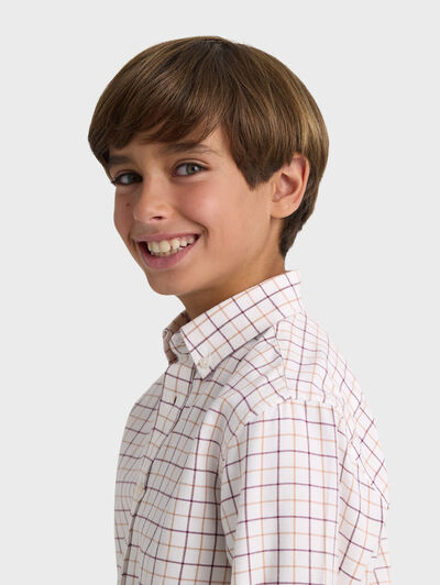 CAMISA FLANNEL CHECKS KIDS BURDEOS