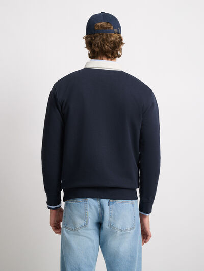 SUDADERA POLO AM1976 AZUL MARINO