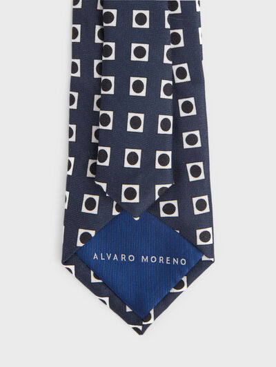 CORBATA PRINTED AZUL MARINO