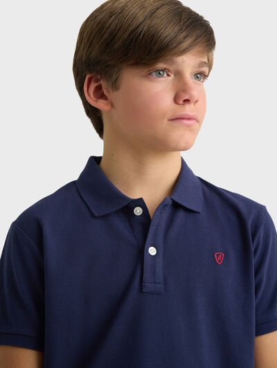 POLO BASIC KIDS AZUL MARINO