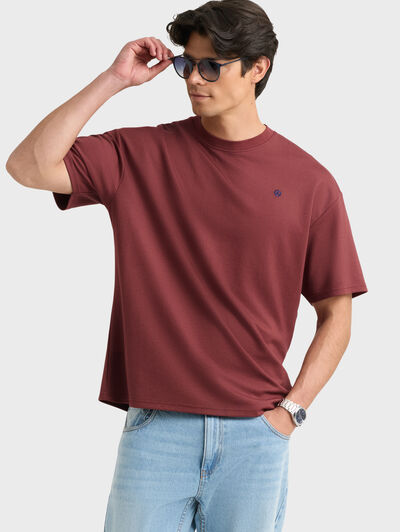 CAMISETA MODAL BURDEOS