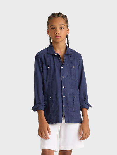 CUBANA OXFORD KIDS AZUL MARINO