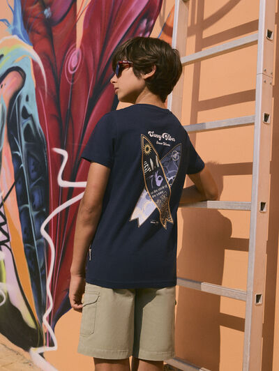 CAMISETA VIBES KIDS AZUL MARINO