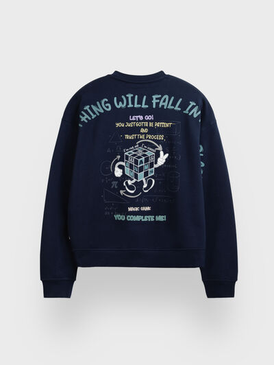 SUDADERA GAME AZUL MARINO