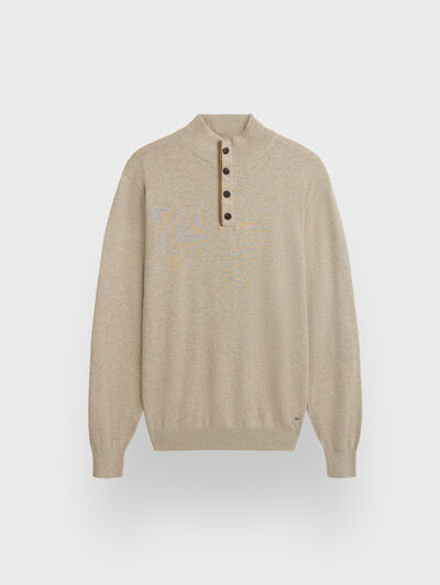 JERSEY BUTTON COLLAR CRUDO