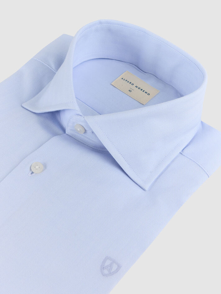 CAMISA VESTIR ESPIGA CELESTE