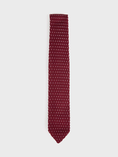 CORBATA PUNTO TIPS BURDEOS