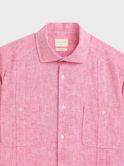 CUBANA LINO CHAMBRAY ROJO