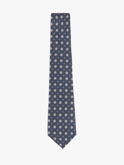 CORBATA PRINTED AZUL MARINO