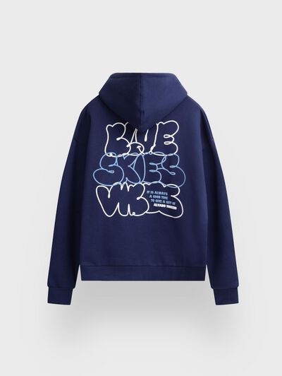 SUDADERA SKIES AZUL MARINO