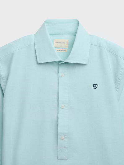 POLERA OXFORD SOLID VERDE AGUA