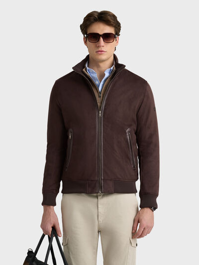 CAZADORA KIGSLEY MARR&Oacute;N